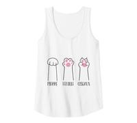 Femme Chat Pierre Feuille Ciseaux Humour Félin Cadeau Drôle Débardeur