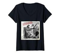 Femme Chat Selfie UFO Alien Crash Meme Femmes Hommes Enfant T-Shirt avec Col en V