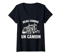 Femme Chauffeur de Semi-Camion Beau comme Un Camion Trucker Classic T-Shirt avec Col en V