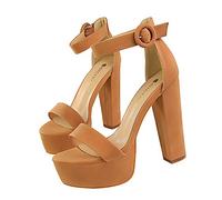 Femme Chaussure Mode Escarpin Talon épais Femme La Vie Talon Haut Aiguille Sexy Talon Aiguille Mariage Club Soirée 13CM Plate-Forme 4.5 CM