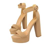 Femme Chaussure Mode Escarpin Talon épais Femme La Vie Talon Haut Aiguille Sexy Talon Aiguille Mariage Club Soirée 13CM Plate-Forme 4.5 CM