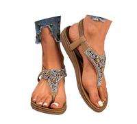 Femme Chaussure Sandales Été Confortable Chaussures Pour Femmes Baskets Liquidation Sandales pour femmes, tongs confortables une tenue décontractée, des vacances à la plage et un usage(Brown, 40)