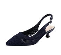 Femme Chaussures À Bride Arrière À Talon Chaton Peep Toe Escarpins Décontractés Boucle Sandales D'Été À Talons Mi-Hauts Léger Réglables Sandale