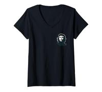 Femme Che Guevara Maillot Recto Verso Cuba Revolution Rebel T-Shirt avec Col en V
