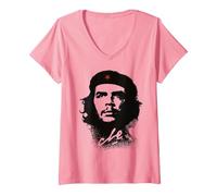 Femme Che Guevara Shirt Révolution Rebelle T-Shirt avec Col en V