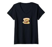 Femme Cheeseburger Classique au bœuf T-Shirt avec Col en V