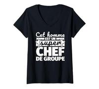 Femme Chef de Groupe drôle Cadeau cet Homme et Un Super Account m T-Shirt avec Col en V