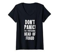 Femme Chef de la fraude T-Shirt avec Col en V