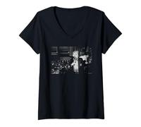 Femme Chef d'orchestre Leonard Bernstein Boston Symphony Michael Grecco T-Shirt avec Col en V