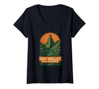 Femme Chemise aiguille Iao Valley Sacred Peak Verdant Gorge T-Shirt avec Col en V