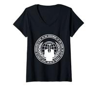 Femme Chemise Anonyme - Guy Fawkes - We are Anonymous T-Shirt avec Col en V