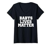 Femme Chemise Babys Lives Matter T-Shirt Pro Life T-Shirt avec Col en V