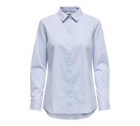 Femme Chemise Blouse Manches Longues Basique Affaires Tunique Chemisier Classique Coupe Régulière Extensible Haut JDYMIO, Couleurs:Bleu-Clair, Taille:34