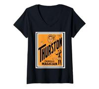 Femme Chemise de Magicien célèbre Thurston. T-Shirt avec Col en V
