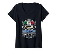 Femme Chemise de Mujer Graciosa de Veracruz Mexico y Veracruzanas T-Shirt avec Col en V