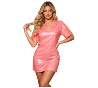 Femme Chemise De Nuit En Nylon Pajamas Imperméables Blouse Malade Rose L