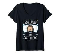 Femme Chemise de nuit officielle Hérisson Sweet Dream T-Shirt avec Col en V