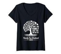 Femme Chemise de réunion de Famille « Ain't No Family Like The One I Got 2025 » T-Shirt avec Col en V