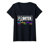 Femme Chemise de Sensibilisation aux Maladies rares - Journée des Maladies rares 2026 T-Shirt avec Col en V