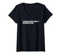 Femme Chemise Drôle pour La Rupture De La Relation avec Un Petit T-Shirt avec Col en V