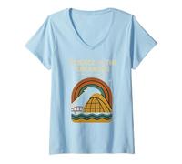 Femme Chemise rétro Science on The Arkansas Rocket Dome River View T-Shirt avec Col en V