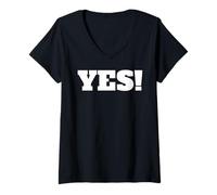 Femme Chemise « That Says Yes » - Un Design Qui Dit Oui T-Shirt avec Col en V
