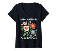 Femme Chemises de Justice Sociale progressistes radicales T-Shirt avec Col en V