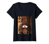 Femme Chemises d'infirmière afro cardiaques noires pour femmes et filles, africaines T-Shirt avec Col en V