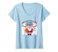 Femme Cher Père Noël, apportez des Ours T-Shirt avec Col en V