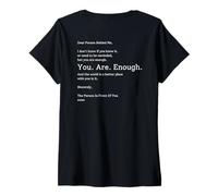 Femme Chère Personne derrière Moi Tu ES Assez Le Monde est Meilleur T-Shirt avec Col en V