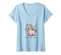 Femme Cheval Kawaii Mignon Dream Ride Repeat Horse T-Shirt avec Col en V