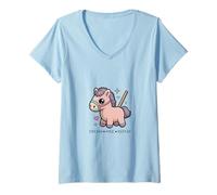 Femme Cheval Kawaii Mignon Dream Ride Repeat Horse T-Shirt avec Col en V