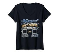 Femme Chevalerie ou égalité : Choisissez Un Type drôle T-Shirt avec Col en V