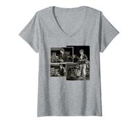 Femme Chick Corea Jazz Pianist Return to Forever par Dick Barnatt T-Shirt avec Col en V