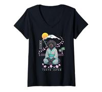 Femme Chien d'eau Portugais T-Shirt avec Col en V