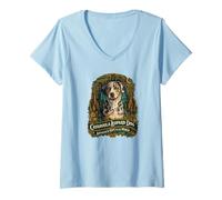 Femme Chien léopard Catahoula Louisiana Swamp T-Shirt avec Col en V