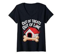 Femme Chien - Out of Treats Out of Line T-Shirt avec Col en V