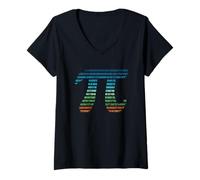 Femme Chiffre irrationnel Pi Symbole Infini mathématiciens mathématiciens T-Shirt avec Col en V