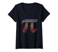 Femme Chiffre irrationnel Pi Symbole Infini mathématiciens mathématiciens T-Shirt avec Col en V
