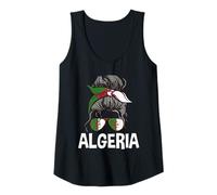 Femme Chignon Algérie Fille Décoiffé Design Fière Algérienne Femme Débardeur