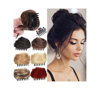 Femme Chignon Space Bun, mini chignon à pince, extension de cheveux en oreilles de chat décoiffées, chignon donut Facile à utiliser(106)