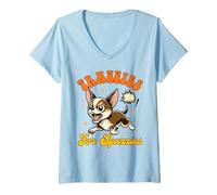 Femme Chihuahua Lover Vet Tech Dog Mom Trazzies for Spazzies T-Shirt avec Col en V
