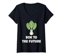 Femme Chinese Cabbage bok to The Future Vegetable Funny Bok Choy T-Shirt avec Col en V