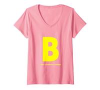 Femme Chipmunks « B » pour Costume d'halloween imprimé Lettre Bretagne T-Shirt avec Col en V