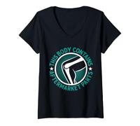 Femme Chirurgie du Genou Arthroplastie du Patient Arthroplastie et Remplacement osseux T-Shirt avec Col en V