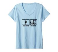 Femme Chirurgie Votre sœur Ma sœur, Mon frère, Un Chirurgien drôle T-Shirt avec Col en V