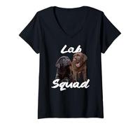 Femme Chocolate Lab Lover Labrador Love Brown Lab Retriever Chien T-Shirt avec Col en V