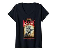 Femme Choctaw Indien Indien né Loup Esprit rétro T-Shirt avec Col en V