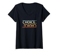 Femme Choice. Ta décision. Déclaration de Style de Vie rétro T-Shirt avec Col en V