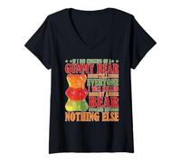 Femme Choked on Gummy Bear Blame The Bear T-Shirt avec Col en V